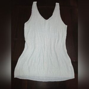 Tahari White Knit Tank Top